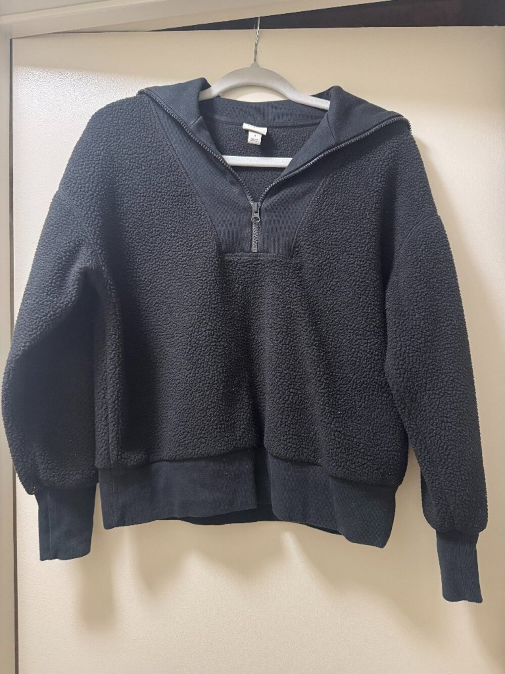 A New Day Black Sherpa Half Zip